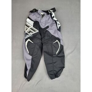 Fly Racing Motorcycle Pants Boys F16 18 Gray Essential Riding Waist‎ Adjustable